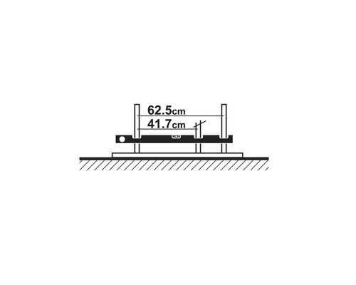 Illustratie met afmetingen 62,5 cm en 41,7 cm
