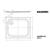 KALDEWEI Douchebak Superplan Plus 90x75x2,5 cm alpinwit