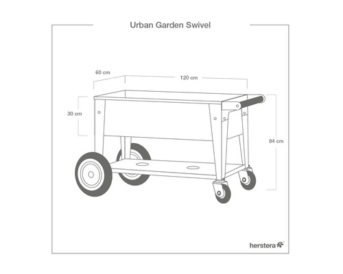 Urban Garden Swivel plantentafel met maatvoering