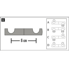 GARDINIA Chicago plafonddrager adapter wit ø 20 mm