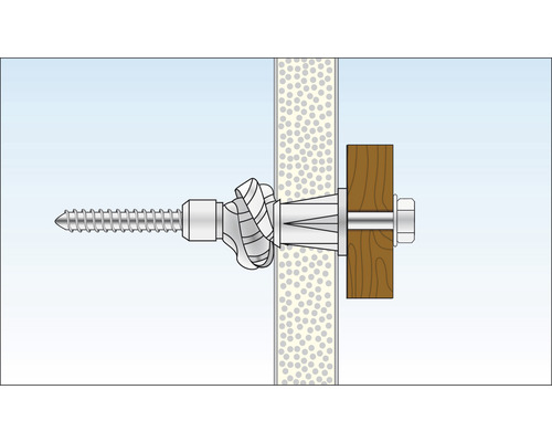 Illustratie van een hollewandplug in de muur