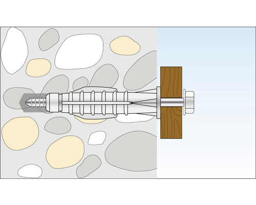 Illustratie van een plug in steen en hout