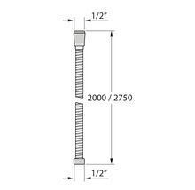 TIGER Doucheslang Boston Garanty Stretch lengte 200 cm uitgetrokken 275 cm-thumb-1