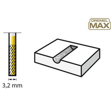 Dremel frees met 3,2 mm diameter in gebruik