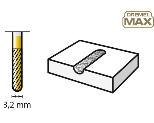 Dremel MAX frees met een diameter van 3,2 mm