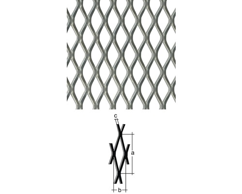 Strekmetaal met maataanduidingen