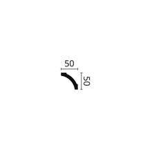 Hoekprofiel met de afmetingen 50 x 50 millimeter