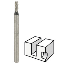 Metalen frees en schematische weergave van een groef