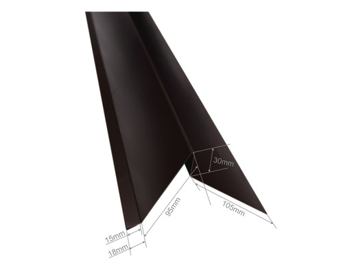 Metalen dakhoek met maataanduidingen