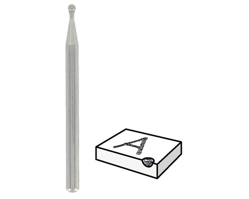 Diamantfreesstift met gravure in werkstuk