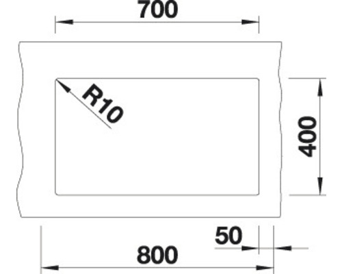 Technische tekening met maatvoering in millimeters