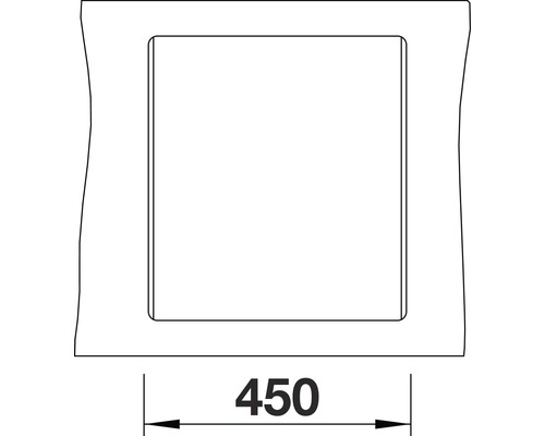 Inbouwopening met maataanduiding 450