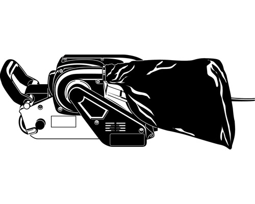 Bandschuurmachine met stofopvangzak voor houtbewerking