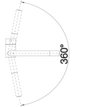 Symbool voor 360 graden draaibereik