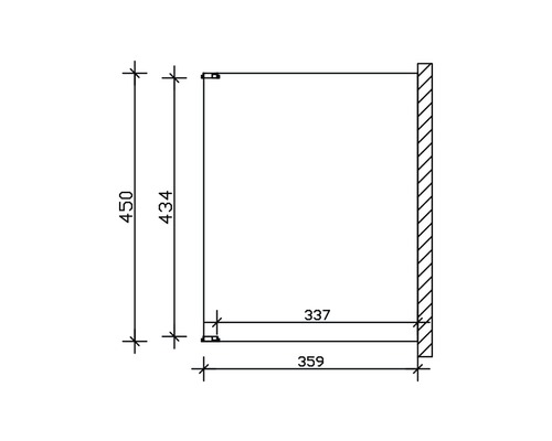 Technische tekening van een kast met maatvoering