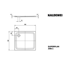 KALDEWEI Douchebak Superplan Plus 100x80x2,5 cm alpinwit