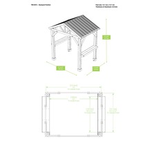 WESTMANN BBQ-paviljoen Laval paaldikte 6x7 cm, geimpregneerd grenenhout 245x174 cm