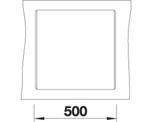 Technische tekening met afmeting 500