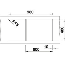 Technische tekening met afmetingen