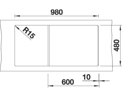 Technische tekening met afmetingen