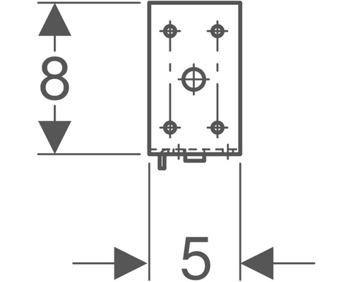 Technische tekening van een beslag met maatvoering