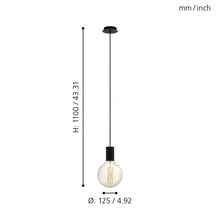 EGLO Hanglamp Pozueta 1-lichts zwart-thumb-4