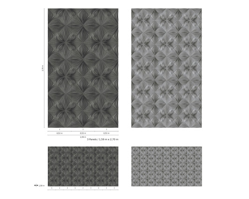 Decorpanelen met bloemmotief in twee kleurvarianten en maatvoering