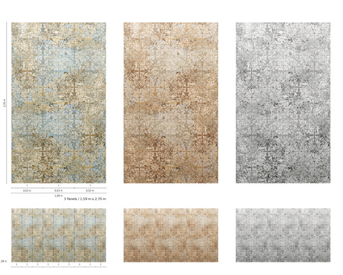 Decoratieve panelen met patroon in verschillende kleuren