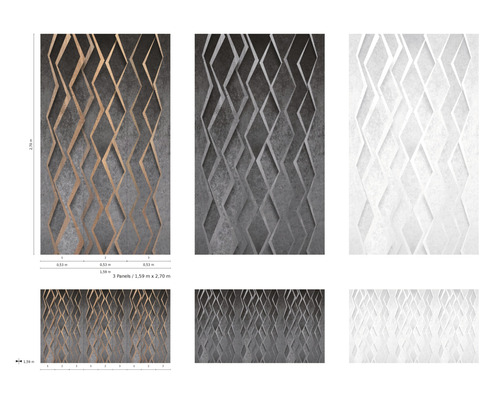 Decorpanelen met ruitpatroon in drie uitvoeringen