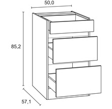 OPTIFIT Keukenblok zonder apparatuur Luca932 wit mat 210x60 cm