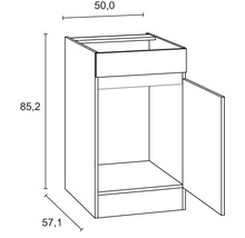 OPTIFIT Keukenblok zonder apparatuur Luca932 wit mat 210x60 cm