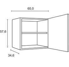 OPTIFIT Keukenblok zonder apparatuur Luca932 wit mat 210x60 cm