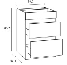 OPTIFIT Keukenblok zonder apparatuur Luca932 wit mat 270x60 cm