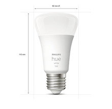 Philips Hue White 1100 ledlamp met afmetingen 110 mm hoogte en 60 mm doorsnee