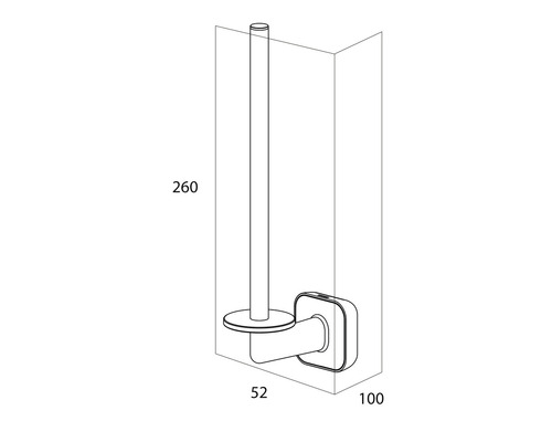 Afmetingen van een toiletpapierhouder