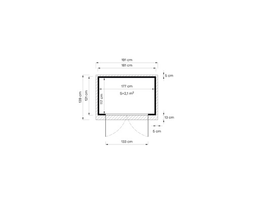 Plattegrondtekening met afmetingen