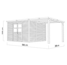 KONSTA Tuinhuis Baltrum 2 incl. vloer en overkapping onbehandeld, 566x289 cm-thumb-18 KONSTA Tuinhuis Baltrum 2 incl. vloer en overkapping onbehandeld, 566x289 cm-thumb-18