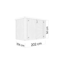 BERTILO Fietsberging - tuinkast Woodline incl. vloer antraciet, 202x106x142 cm-thumb-34 BERTILO Fietsberging - tuinkast Woodline incl. vloer antraciet, 202x106x142 cm-thumb-34