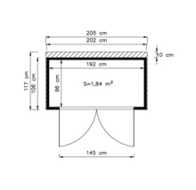 BERTILO Fietsberging - tuinkast Woodline incl. vloer antraciet, 202x106x142 cm-thumb-33 BERTILO Fietsberging - tuinkast Woodline incl. vloer antraciet, 202x106x142 cm-thumb-33