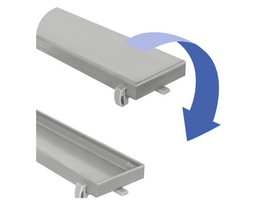 Afbeelding van een gootopzetstuk en een goot voor afwatering