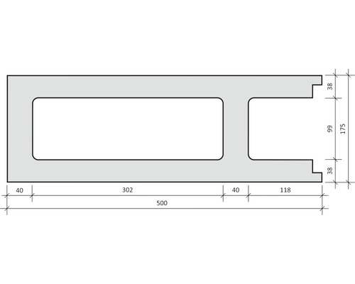 Afmetingen van een U-element