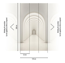 Fotobehang met tunnel en zuilen, afmetingen 159 cm breed en 280 cm hoog