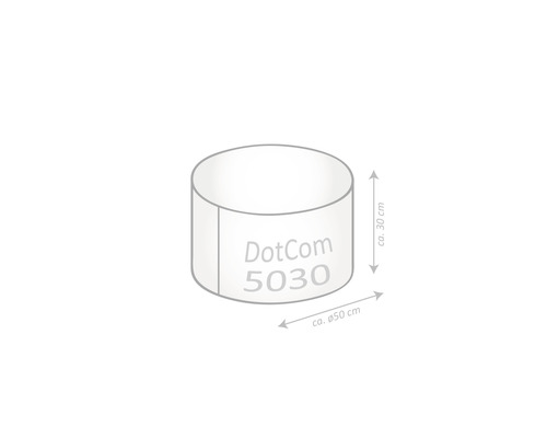 DotCom 5030 plantenbak circa 50 cm doorsnede en circa 30 cm hoog
