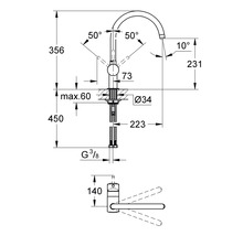 GROHE Keukenkraan Minta 32917KS0 velvet zwart-thumb-4 GROHE Keukenkraan Minta 32917KS0 velvet zwart-thumb-4