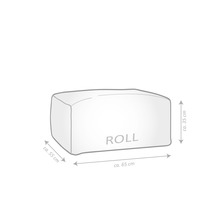 SITTING POINT Poef Santorin Roll antraciet 55x65x35 cm-thumb-3
