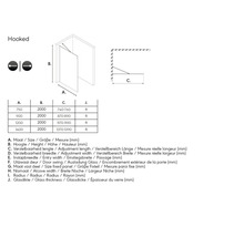 SEALSKIN Douchewand Hooked A3 140x200 cm zwart