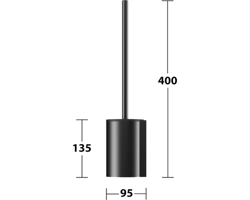 Toiletborstelgarnituur met afmetingen