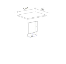 FLEX WELL Vaatwasserpaneel inclusief plint en werkblad Varo wit 110x60x86 cm