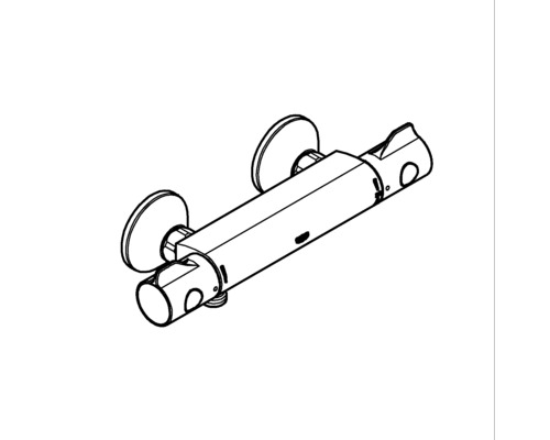 Thermostatische douchekraan voor wateraansluiting