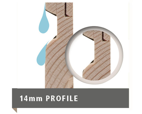 14 mm profielhout met vochtbescherming